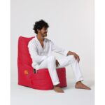 Πουφ Diamond αδιάβροχο ύφασμα κόκκινο 60x35cm ed6092 - Image 3