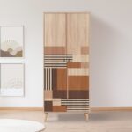 Ντουλάπα City Colorblock 80x45x190cm μελαμίνη ξύλινα πόδια ed6109