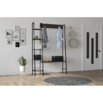 Έπιπλο εισόδου Marken ανθρακί μελαμίνη 120x30x180εκ ed6113