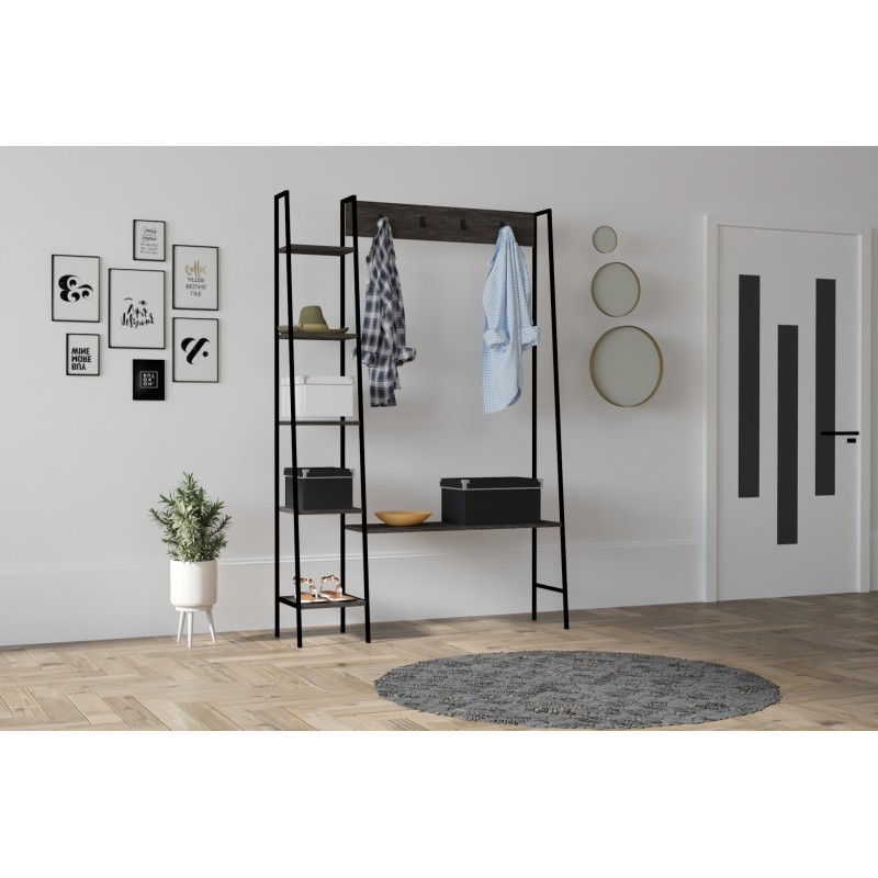 6113_0-800x800 Έπιπλο εισόδου Marken ανθρακί μελαμίνη 120x30x180εκ ed6113 - Image 1