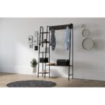 Έπιπλο εισόδου Marken ανθρακί μελαμίνη 120x30x180εκ ed6113 - Image 5