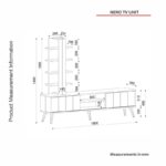 Έπιπλο τηλεόρασης Negro 180x35x49cm μελαμίνη καφέ ed6117 - Image 2