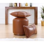 Σκαμπώ Milotte Camel 43x42cm ed6124 - Image 5