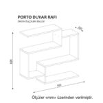 Ραφιέρα Porto άσπρο μελαμίνη 90x22x82εκ ed6129 - Image 2