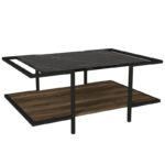 Τραπεζάκι σαλονιού Mine καρυδί μαύρο 94x64x40cm ed6132 - Image 5