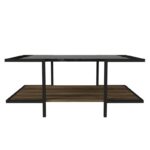 Τραπεζάκι σαλονιού Mine καρυδί μαύρο 94x64x40cm ed6132 - Image 4