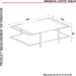 Τραπεζάκι σαλονιού Mine καρυδί μαύρο 94x64x40cm ed6132 - Image 2