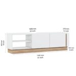 Έπιπλο τηλεόρασης Camillo λευκό 160x35x45 cm ed6146 - Image 4