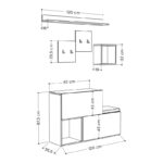Έπιπλο εισόδου Holdon άσπρο μελαμίνη 120x40x78εκ ed614 - Image 2