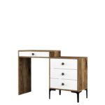 Κονσόλα Lizbon καρυδί λευκό 124x40x84 7cm ed6151 - Image 3