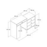 Κονσόλα Lizbon καρυδί 124x40x84 7cm ed6152 - Image 2