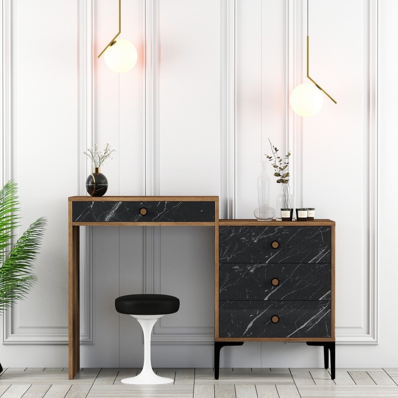 6153_0-800x800 Κονσόλα Lizbon καρυδί μαύρο 124x40x84 7cm ed6153 - Image 1