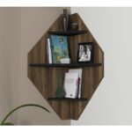 Ραφιέρα Bosco καρυδί μαύρο μελαμίνη 59 1x39 5x90εκ ed6158