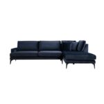 Γωνιακός καναπές Papiro Right 283x180cm Navy Blue ed616 - Image 4