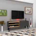 Έπιπλο tv Marca ανθρακί oak χρώμα μελαμίνη 120x33 1x49 5cm ed617
