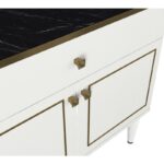 Μπουφέ Ravenna άσπρο Χρυσό Μαύρο 90x44 8x76cm ed618 - Image 3