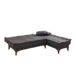 Γωνιακός καναπές Santo Ανθρακί 225x85x86cm ed6204 - Image 5