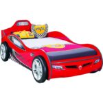 Κρεβάτι αυτοκίνητο Coupe Carbed κόκκινο μελαμίνη 109x208x80εκ ed6216 - Image 2
