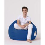 Πουφ Premium XXL μπλε αδιάβροχο ύφασμα 115x39cm ed6228 - Image 3