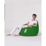 Πουφ Premium XXL πράσινο αδιάβροχο ύφασμα 115x39cm ed6229 - Image 2