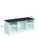 Έπιπλο εισόδου London άσπρο ανθρακί μελαμίνη 100x35x40εκ ed6245 - Image 2