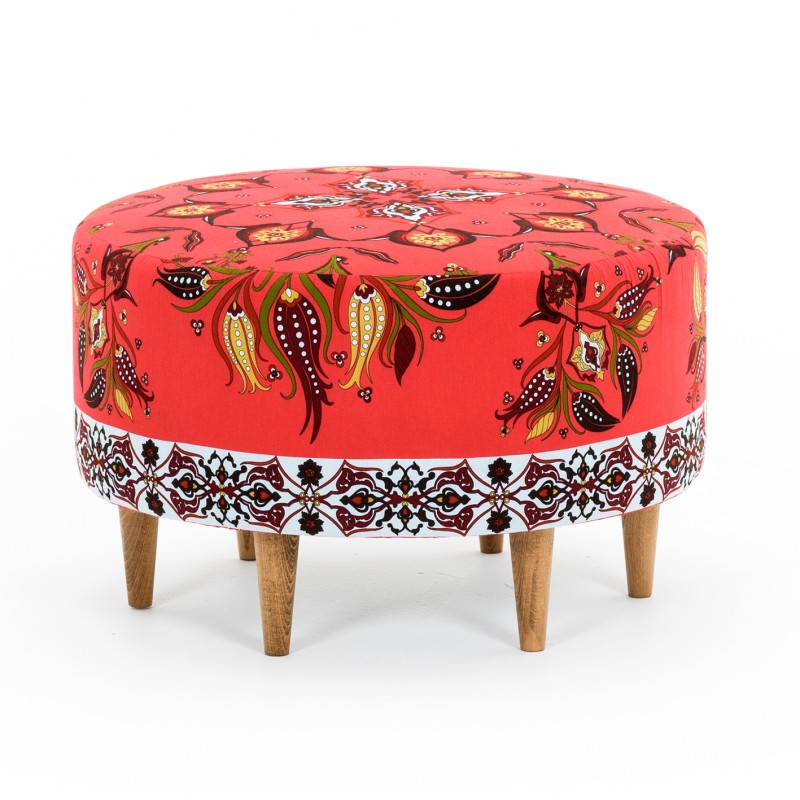 6257_0-800x800 Σκαμπό Como κόκκινο ξύλινα πόδια 65x65x40εκ ed6257 - Image 1