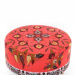 Σκαμπό Como κόκκινο ξύλινα πόδια 65x65x40εκ ed6257 - Image 3