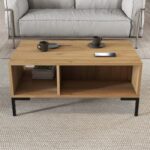 Τραπεζάκι σαλονιού Dafni oak 90x41 6x54cm ed6259 - Image 5