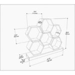 Βιβλιοθήκη Cicek άσπρο δρυς μελαμίνη 120x29 5x109εκ ed6264 - Image 2