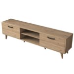 Επιπλο τηλεόρασης Donna καρυδί χρώμα 180x35x48 3cm ed6266 - Image 5