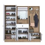 Έπιπλο εισόδου Vero καρυδί άσπρο μελαμίνη 179 4x35 5x182 8εκ ed6277 - Image 5