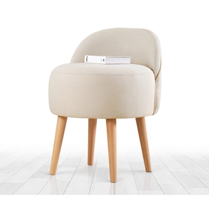 6278_0-800x800 Σκαμπώ Corville κρεμ 48x47x42cm ed6278 - Image 1