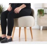 Σκαμπώ Corville κρεμ 48x47x42cm ed6278 - Image 5