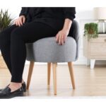 Σκαμπώ Corville γκρι 48x47x42cm ed6279 - Image 5