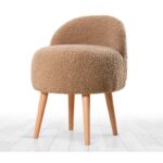 Σκαμπώ Corville καφέ 48x47x42cm ed6280