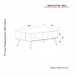 Τραπέζι σαλονιού Negro σκούρο καφέ μελαμίνη 90x60x40εκ ed6282 - Image 2