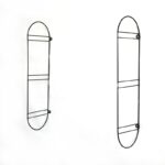 Ραφιέρα Dis καρυδί μαύρο ξύλο μεταλλικό πλαίσιο 60x55x15εκ ed6288 - Image 3