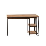 Γραφείο Berta μέταλλο μελαμίνη Atlantic Pine μαύρο 125x54 5x79cm ed628 - Image 5