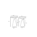 Σετ μεταλλικά τραπεζάκια Corti χρυσό χρώμα 42x55cm ed6304 - Image 2