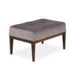 Σκαμπώ Design εκρού 68x45x41cm ξύλο και ύφασμα ed6305