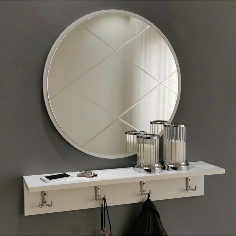 6308_0-800x800 Έπιπλο εισόδου Vito άσπρο μελαμίνη καθρέπτης 80x15x15εκ ed6308 - Image 1