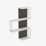 Ραφιέρα Cambel άσπρο ανθρακί μελαμίνη 64x19x96εκ ed630 - Image 3