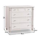 Συρταριέρα Romantica 90x49x88cm μελαμίνη ed6310 - Image 2