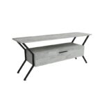 Έπιπλο τηλεόρασης Stile γκρι μαύρο 124x35x54cm ed6336 - Image 3