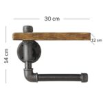 Ράφι Tubo μέταλλο ξύλο 30x14x12cm ed633 - Image 3