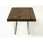 Τραπέζι σαλονιού Mekele καρυδί μασιφ ξύλο μεταλλικά πόδια 107x67x48εκ ed6348 - Image 3