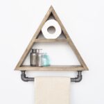 Ράφι μπάνιου Tubo μέταλλο ξύλο 36x41x11cm ed6373