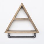 Ράφι μπάνιου Tubo μέταλλο ξύλο 36x41x11cm ed6373 - Image 3