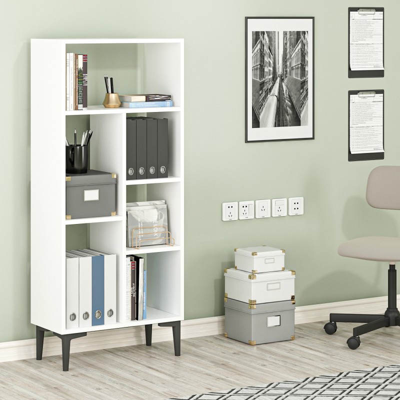 6375_0-800x800 Βιβλιοθήκη Penta άσπρο μελαμίνη 60x29 6x138 6εκ ed6375 - Image 1