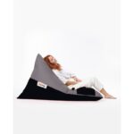 Πουφ κρεβάτι Pyramid Large Double αδιάβροχο ύφασμα Fume μαύρο 145x35cm ed6380 - Image 4
